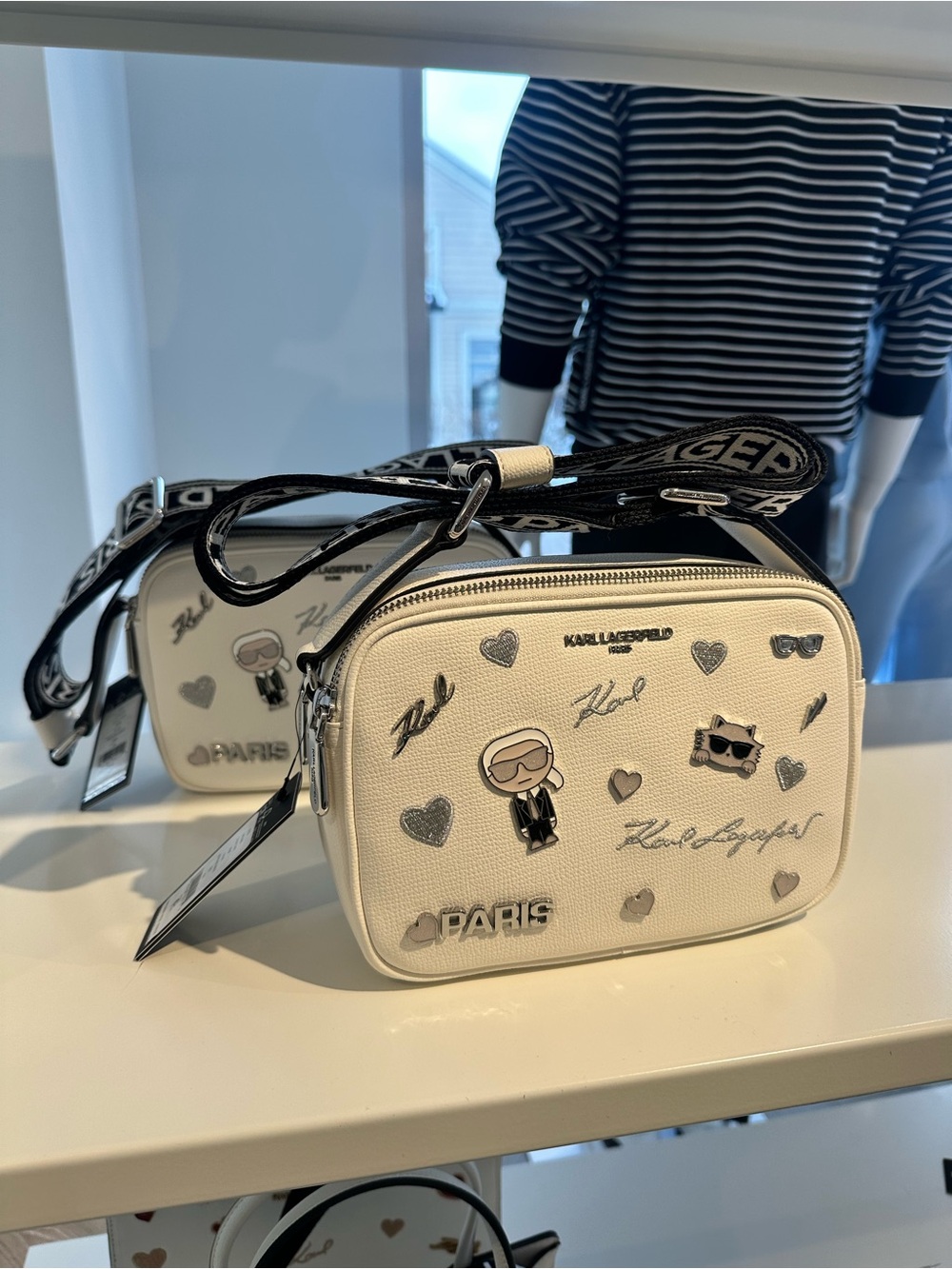 Karl Lagerfeld Crossbody Bag with Logo Strap